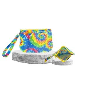 New - Water-Resistant - Tie-Dyed Zippered Pouch